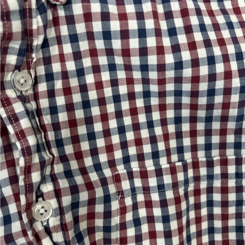 J. Crew Blue and Red Dress Shirt Classic Gingham Design
